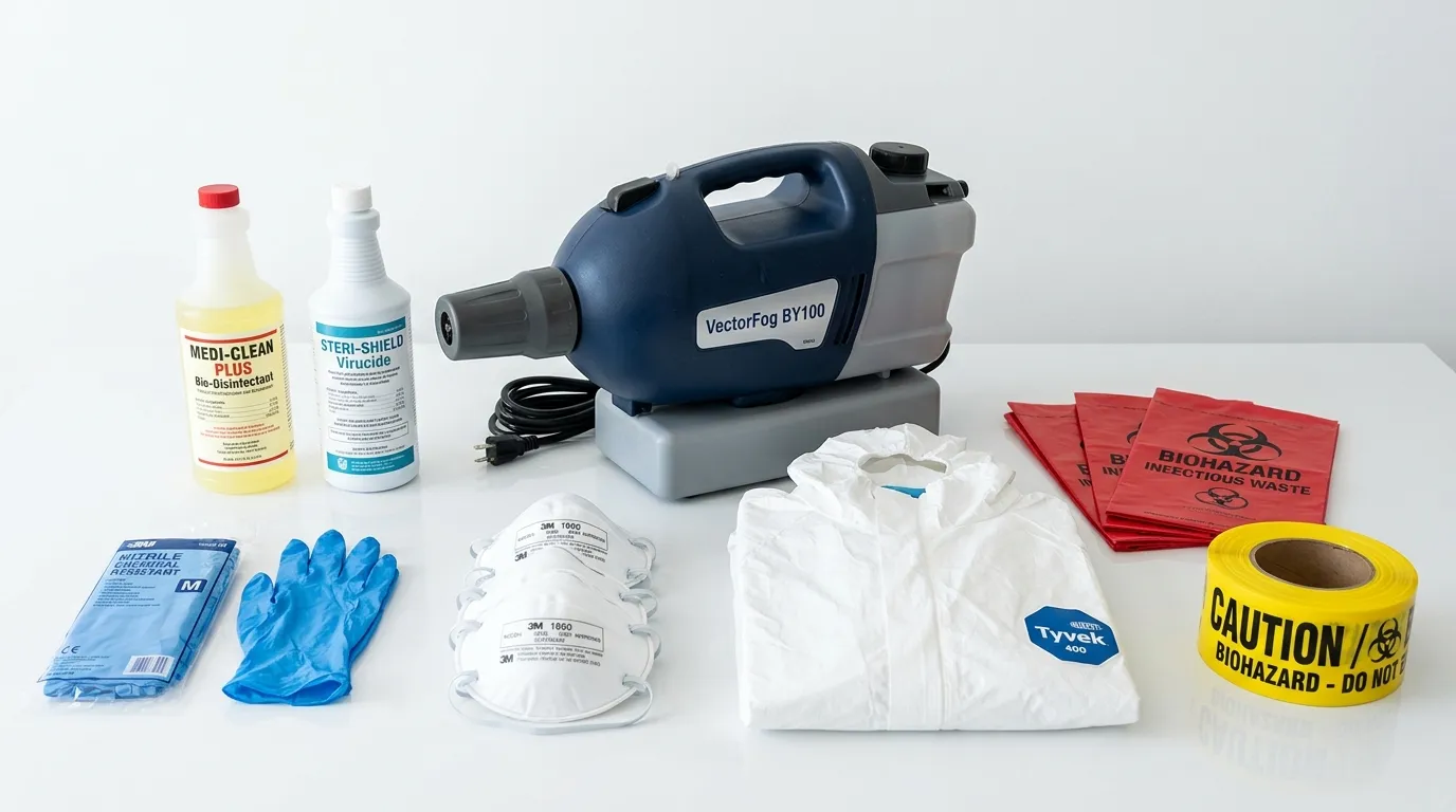 Professional biohazard remediation crew working in Fort Lincoln